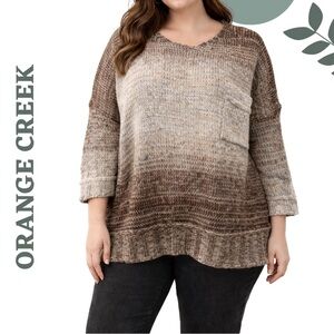 Orange Creek Oversized Knit Sweater | One Size | Cozy Neutral Tones
